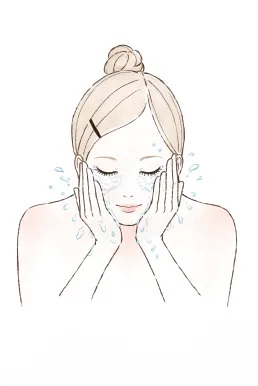 なじませて洗い流し